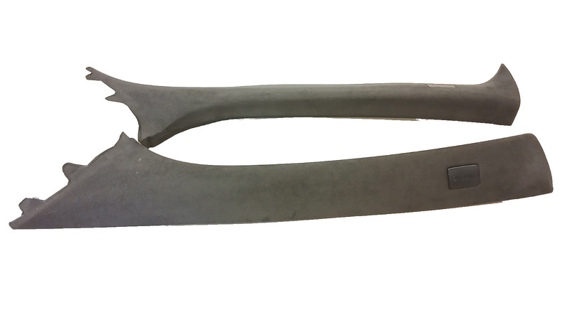 SUEDE 09-15 JAGUAR X250 XF XFR PILLAR A COVER TRIM LEFT RIGHT ALCANTARA 020123