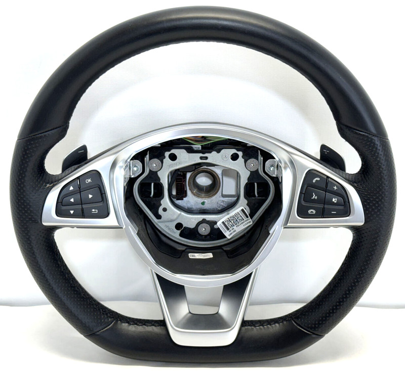 ✅ 2015-2020 MERCEDES SLC300 SPORT STEERING WHEEL W PADDLES SHIFT BLACK OEM 24K