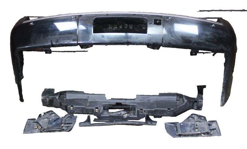 07-14 Cadillac Escalade Platinum Rear Bumper Cover Assembly Black Park Assist