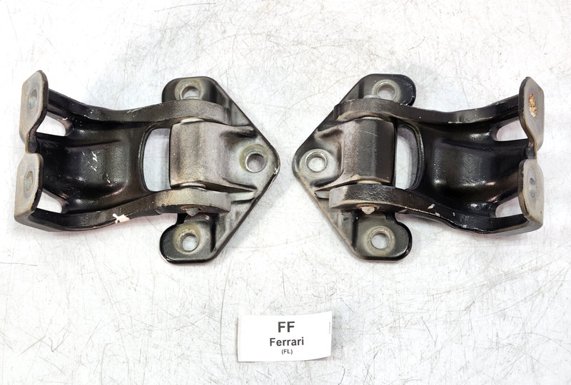 ✅ 11-16 OEM Ferrari FF Front Left Driver Door Hinge Upper Lower Black SET