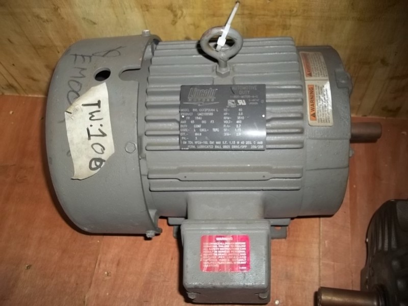Lincoln CCF2P2V64 Electric Motor 2 HP 3-Phase 3510 RPM 8VL