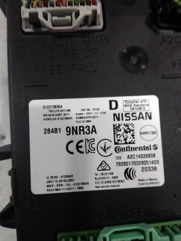 2020 Nissan Pathfinder Body Control Module OEM 3.5L 73K Miles Grey