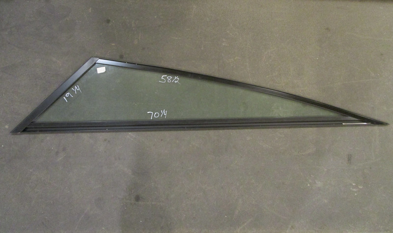 Boat Triangle Port Left Window Glass Aluminum Frame 70 1/4" x 58 1/2" x 19 1/4"