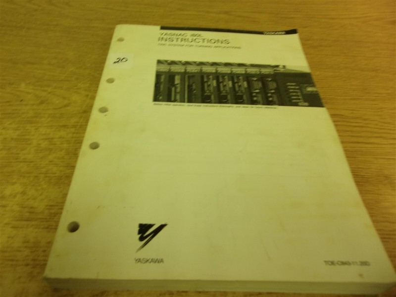 Yaskawa Yasnac i80L Instructions TOE-C843-11.20D "20" *FREE SHIPPING*
