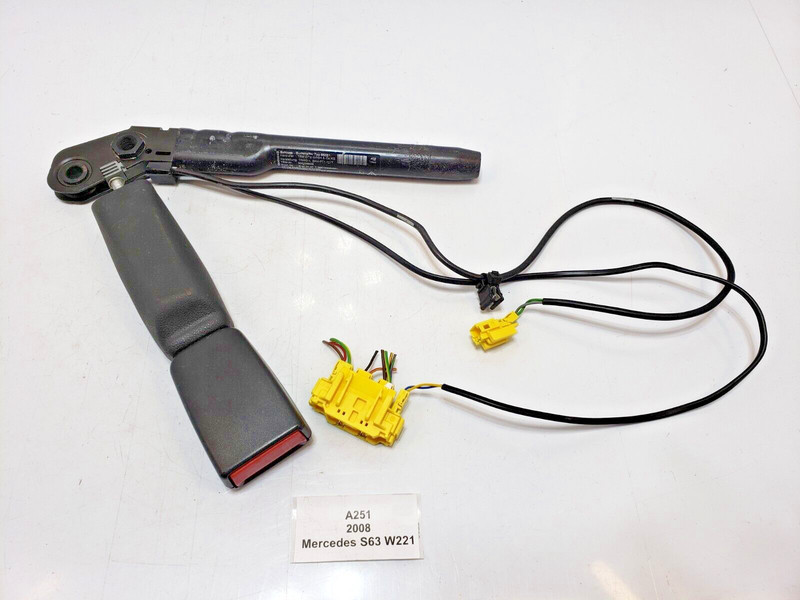✅ 07-13 OEM Mercedes W221 S63 S550 Front Right Passenger Seat Belt Buckle Black
