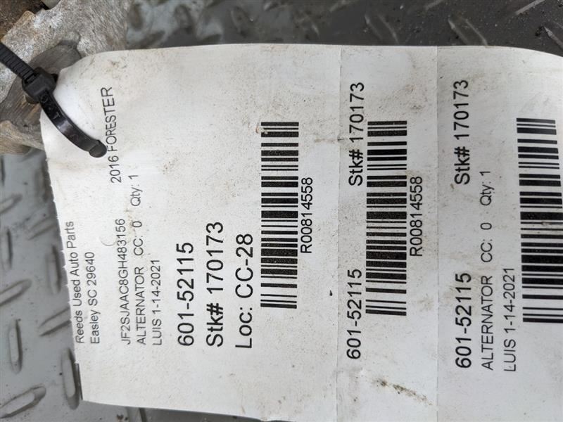 Alternator Turbo Fits 14-18 FORESTER 814558