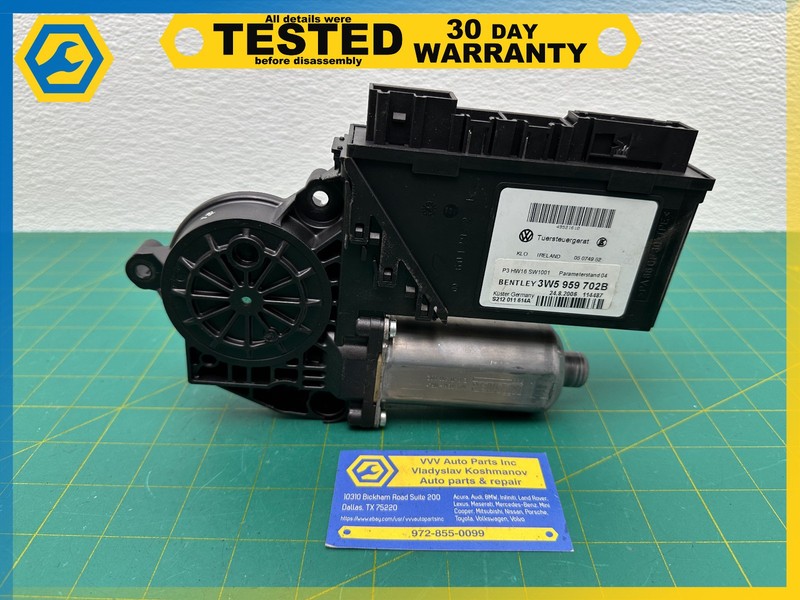 06-12 BENTLEY Flying Spur FRONT RIGHT SIDE DOOR WINDOW REGULATOR MOTOR OEM