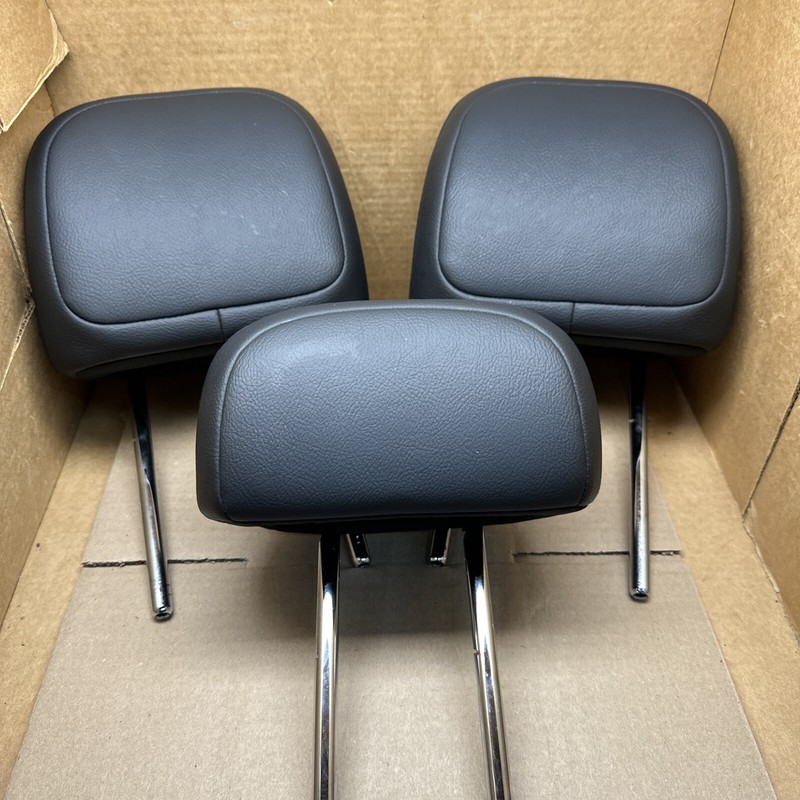 2017-2021 JEEP COMPASS Rear Seat Headrest Head Rest Set of 3 Black Leather OEM
