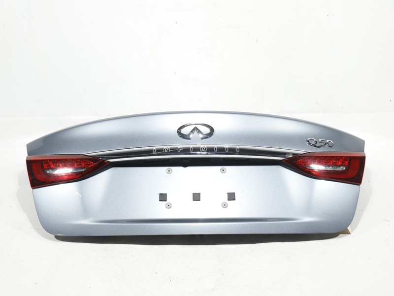 18-23 Infiniti Q50 Complete Trunk Lid Tail Gate Deck Hatch Blue RBP w/ Camera
