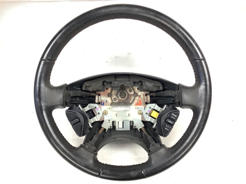 01 02 Accord 2DR EX V6 Steering Wheel Black Leather Used OEM
