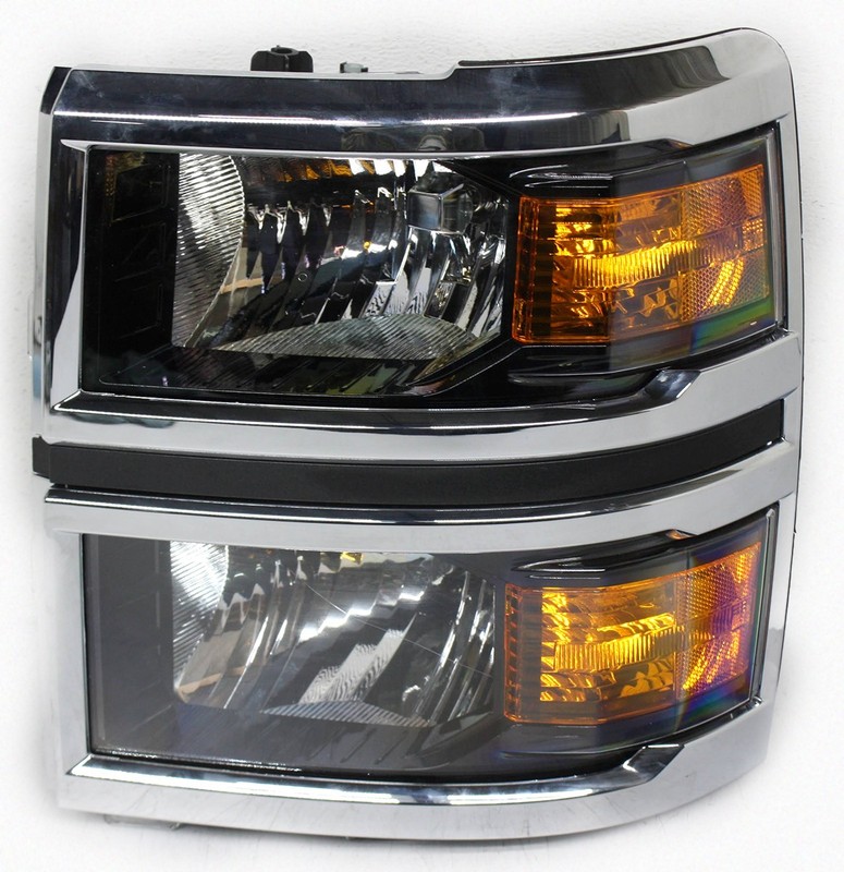 OEM Halogen Headlamp For Silverado 4500, 5500, 6500 HD Chrome trim 4078971C91