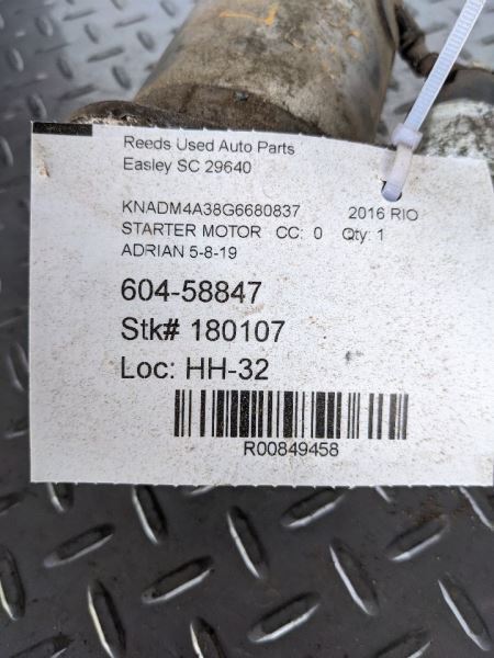 Starter Motor With Automatic Engine Stop And Start Fits 12-17 RIO 849458