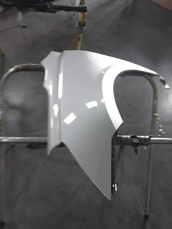 2012 Chevrolet Traverse Left Fender Silver - Deep Dent, Used, OEM Replacement