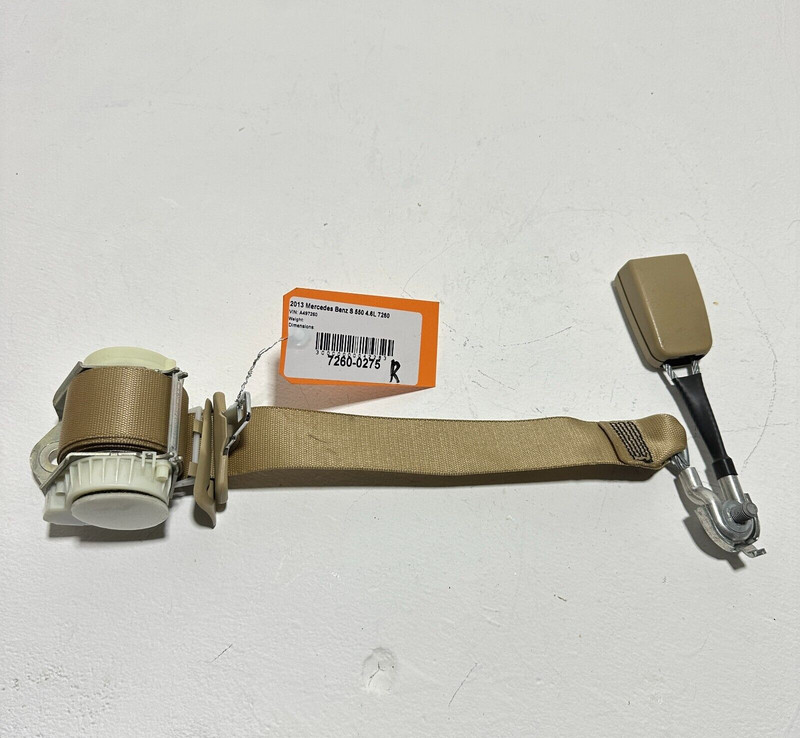 07-13 MERCEDES S550 Rear Center Seat Seatbelt Seat Belt Retractor W/ Buckle OEM