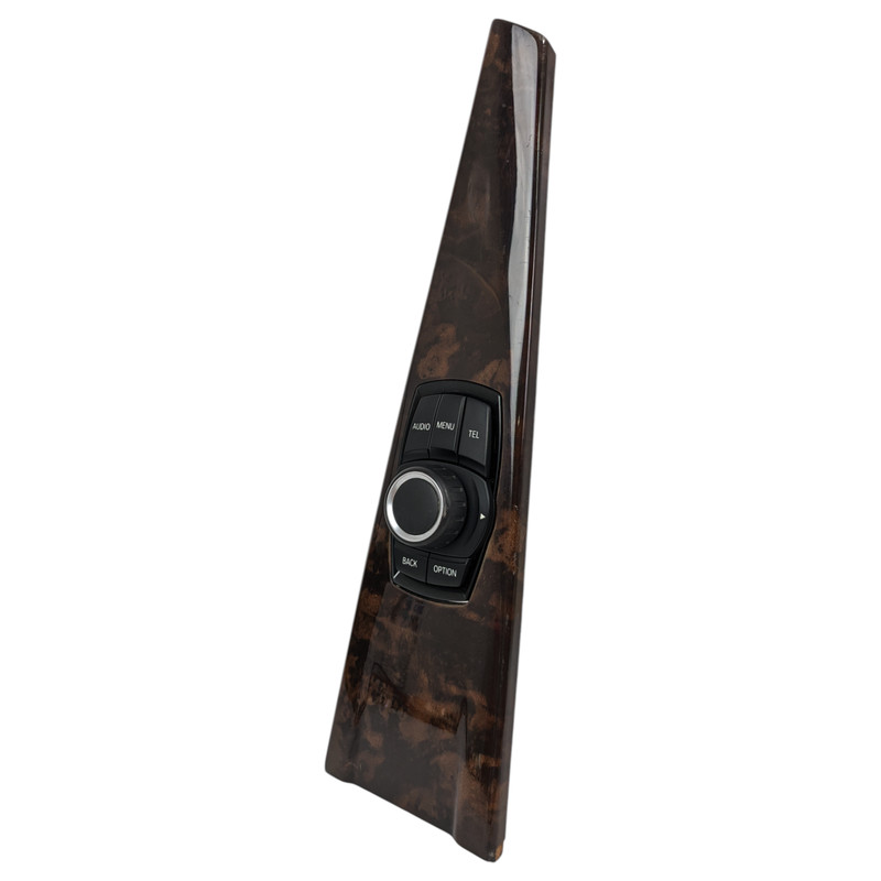 2012-2016 BMW 328i CENTER CONSOLE DRIVER MULTIMEDIA CONTROLLER / BEZEL WOODGRAIN