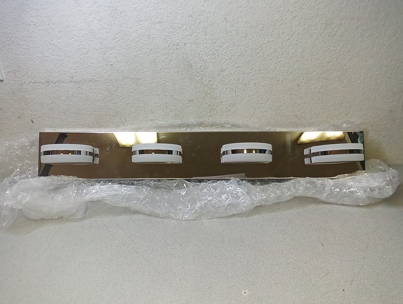 Aipsun 4-Light Dimmable Modern Chrome Bathroom Light Fixture