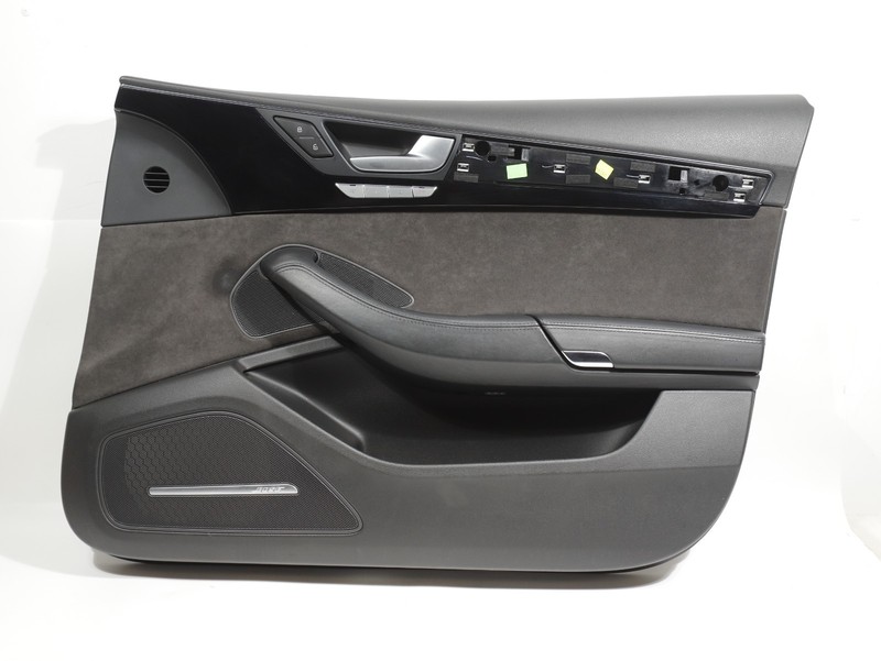 2011-2018 Audi A8L D4 Front RIGHT Side Door Trim Panel Black Alcantara Bose OEM