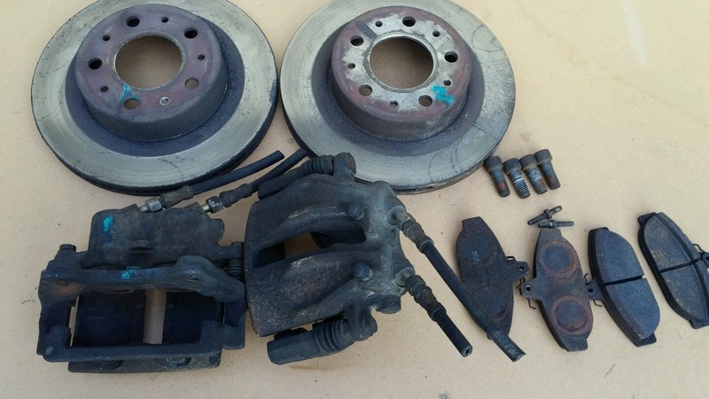 1990 OEM VOLVO 740 COMPLETE BREAK SYSTEM CALIPERS ROTORS PADS BOLTSPISTONS