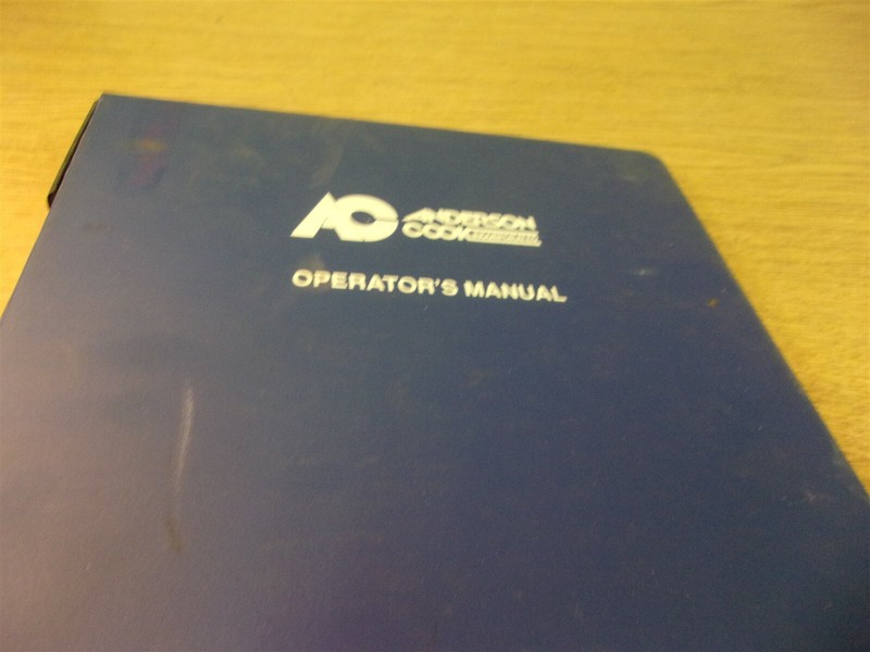 Anderson Cook Marand Cold Forming Machine Manual 340S *FREE SHIPPING*