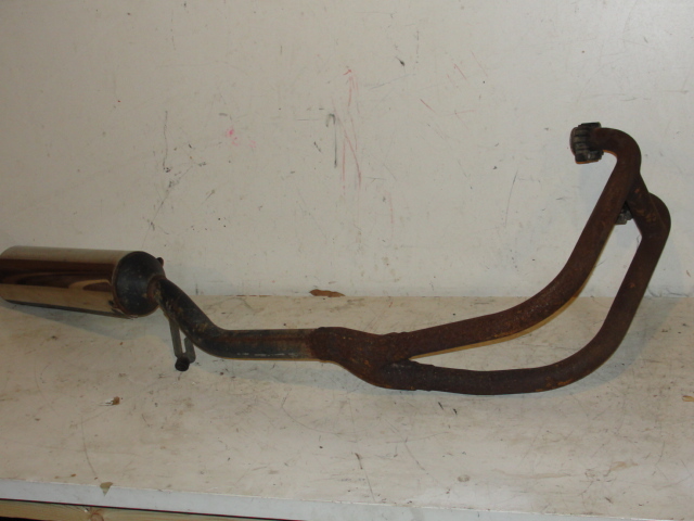 91 SUZUKI GS 500 E EXHAUST MANIFOLD COMPLETE PIPE MUFFLER GS500