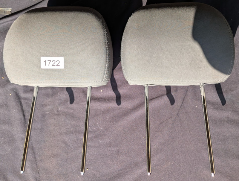 2011-2014 Hyundai Sonata Front Headrest Driver Passenger RH LH Set Gray Cloth