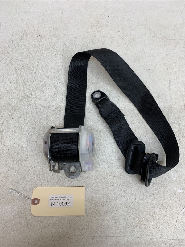 ⚡️12-16 Tesla Model S REAR SEAT BELT RETRACTOR LEFT BLACK 102313600C 19062 B15