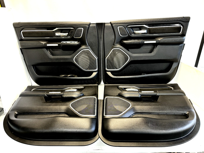 ✅ 2019-2024 RAM 1500 LARAMIE CREW CAB OEM DOOR TRIM PANELS SET OF 4 5TH GEN