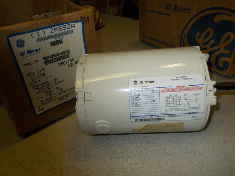 GE 5KH37PN313GK 1/2 HP 1425 RPM Motor V: 110/220 *FREE SHIPPING*