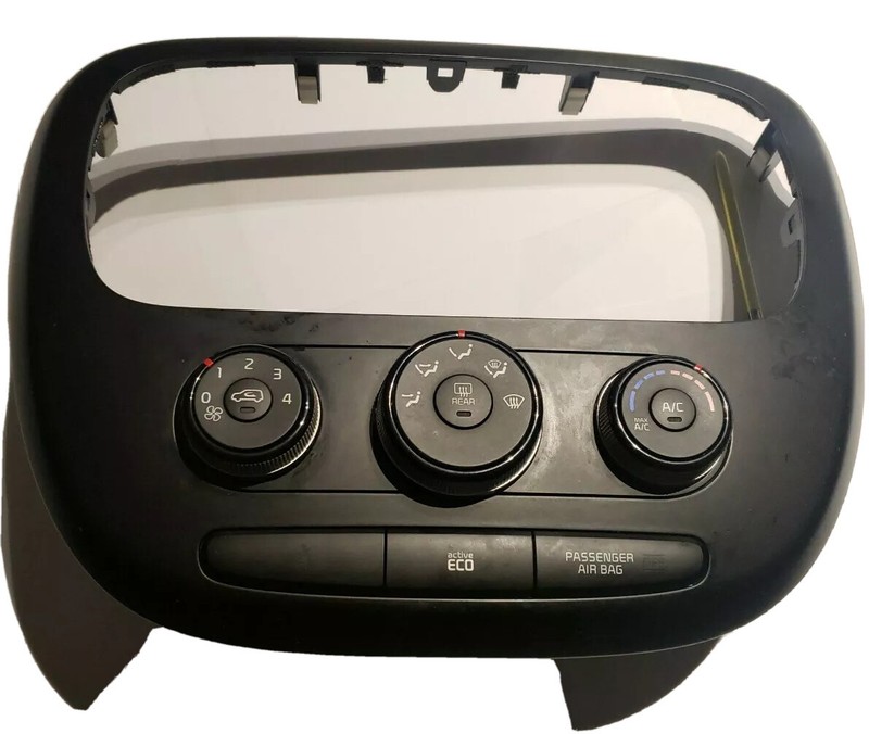 14-16 Kia Soul Climate Temp AC A/C Heater Manual Control Unit & Trim Bezel OEM