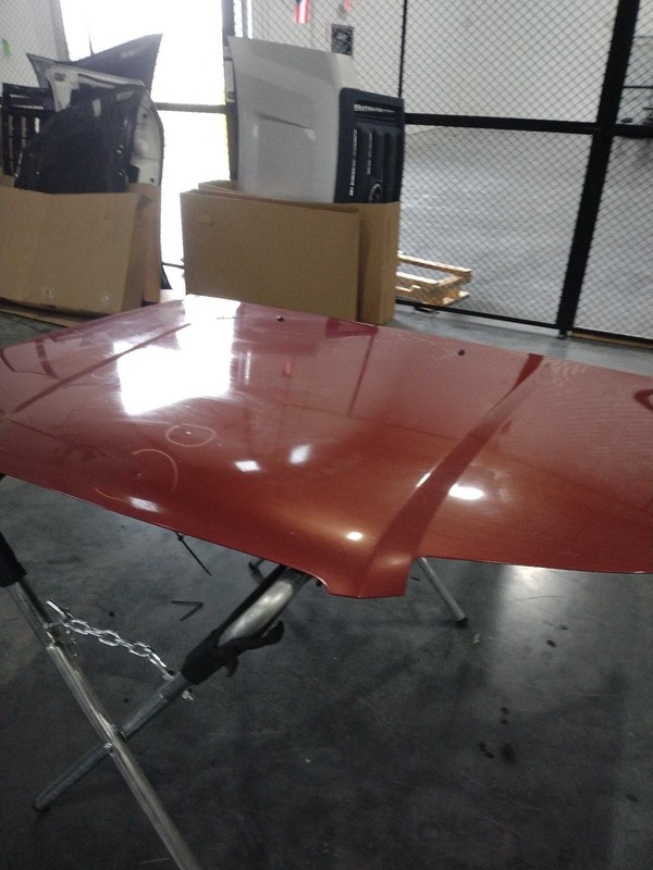 2007 Subaru Forester Hood Panel Red OEM Dents Scratches 57229SA0209P