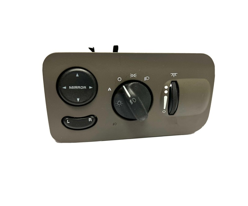 2001 - 2004 Dodge Caravan Headlight / Power Mirror Switch GREY/ GRAY FOG