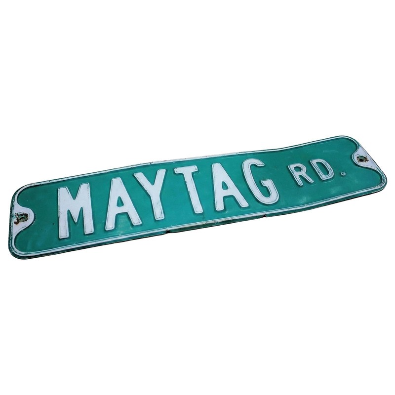 Authentic Road Sign MAYTAG RD Real Street Vintage Retired Sign Antique