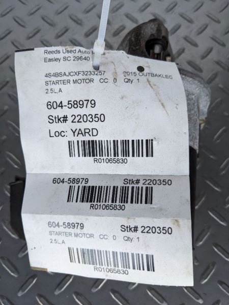 Starter Motor Fits 15-19 LEGACY 1065830