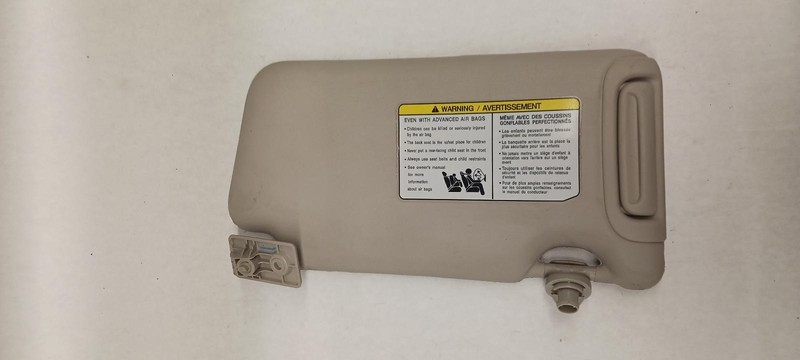 2014 NISSAN VERSA right passenger Sun visor (w/o sunroof) OEM 14