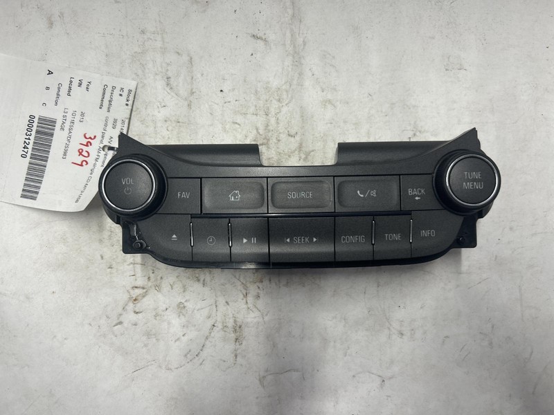 13 CHEVROLET MALIBU radio control panel OEM1 Year Wnty!