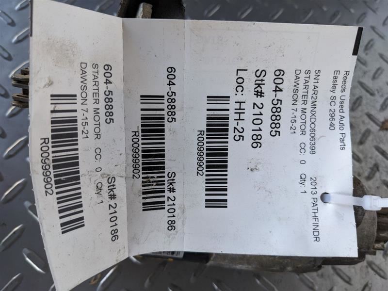 Starter Motor 6 Cylinder Fits 13-14 17 PATHFINDER 999902