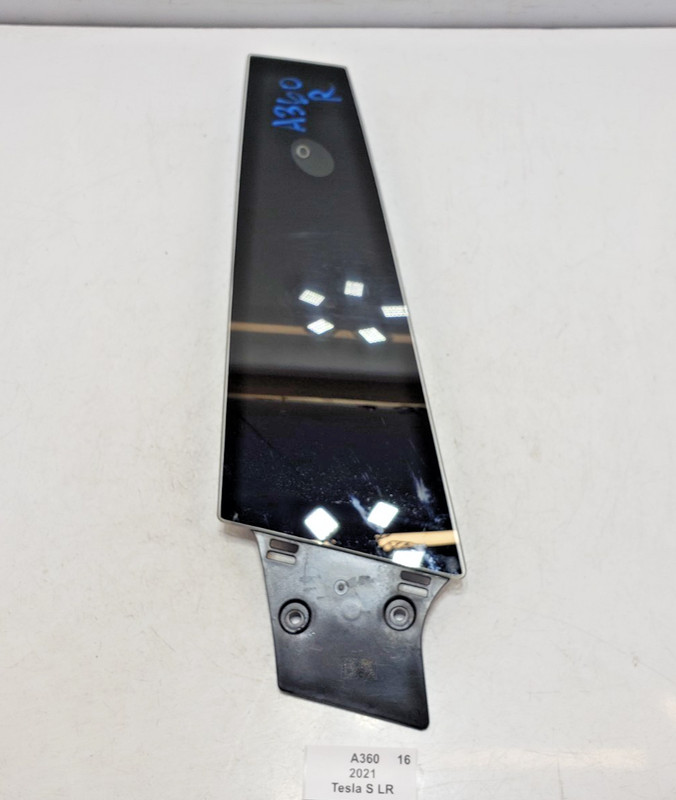 ✅ 16-21 OEM Tesla S Right Passenger Side B Pillar Glass Applique W/ Camera