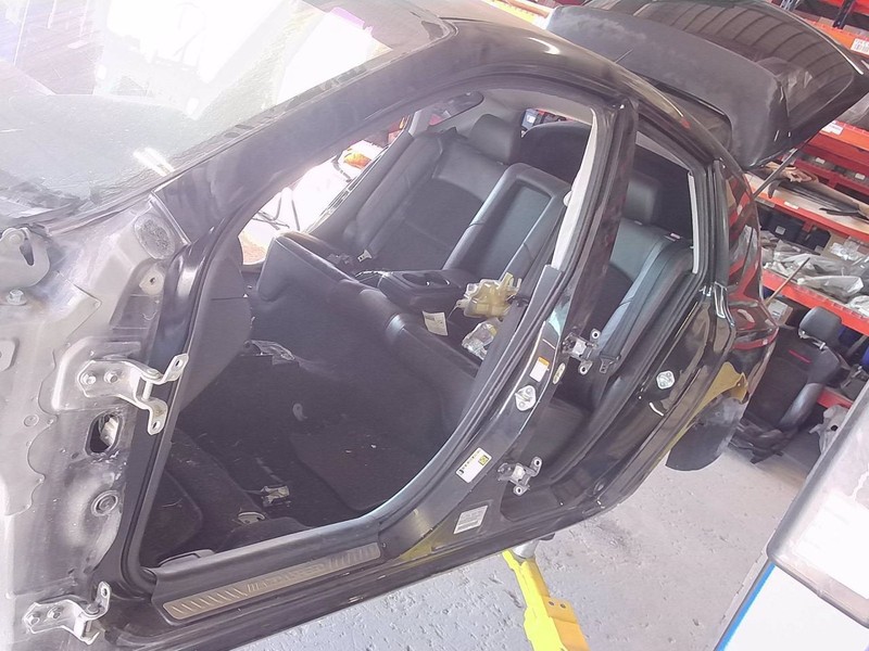 04-09 Mazda 3 Speed3 Hatchback Black Driver Left Side Rocker and Post Cut