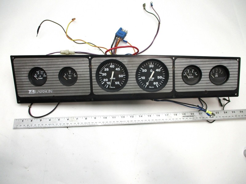 1990 Larson All American 190 Boat Dash Panel Gauge Cluster 24"L X 5 1/4"H