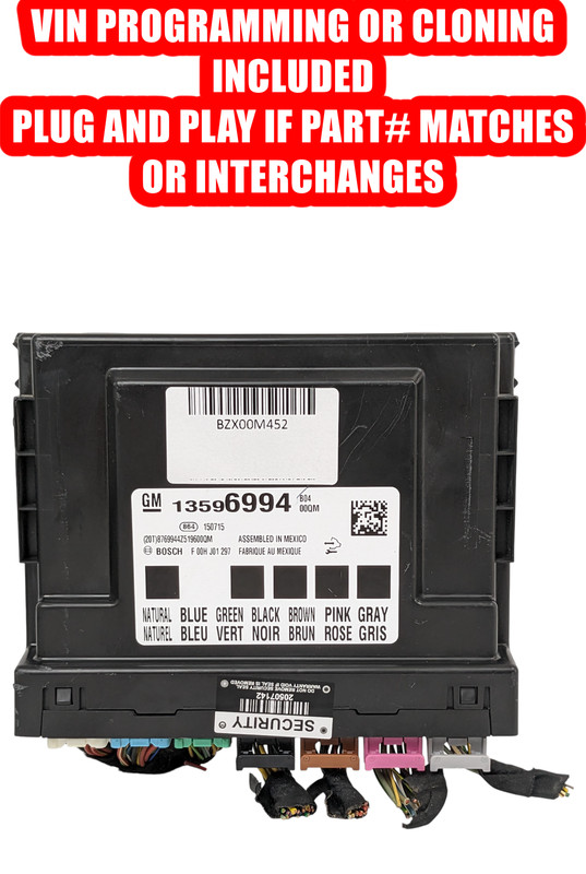 VIN PROGRAMMED Plug&Play Body Control Module 13596994 Fits GM 2014-2017 OEM