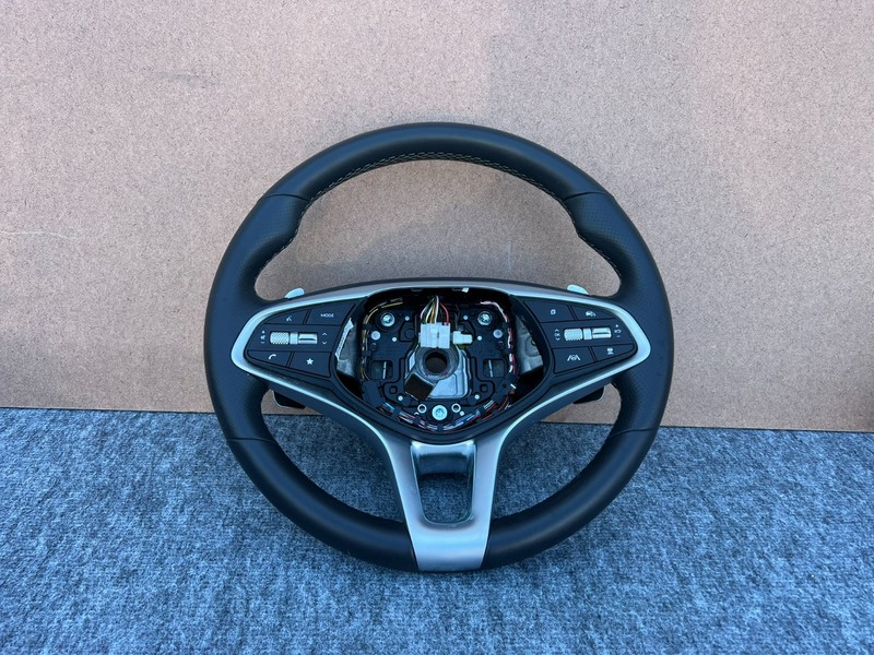 GENESIS GV70 2022-2026 OEM STEERING WHEEL LEATHER W/ SWITCH BUTTONS (BLACK)