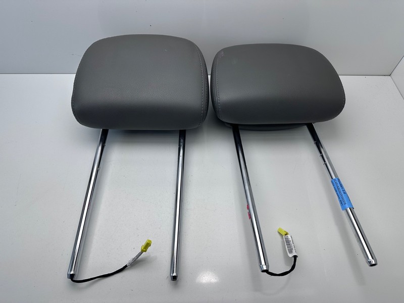 2009-2014 Volkswagen Routan Front Active Gray Leather Headrest Set Pair OEM