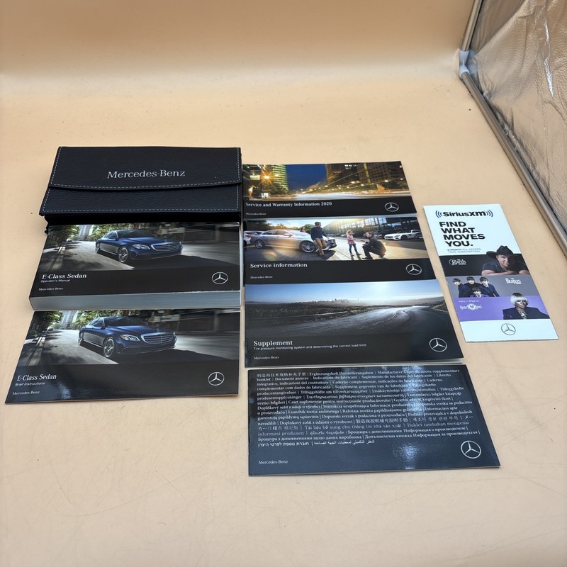 2020 Mercedes Benz E Class Owners Manual, Warranty With Case Included