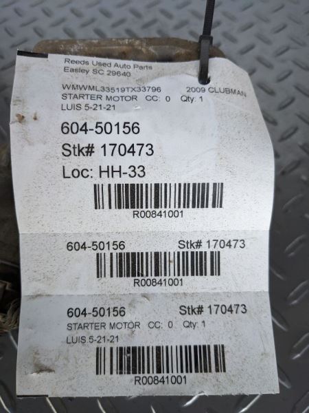 Starter Motor Fits 07-15 MINI COOPER 841001