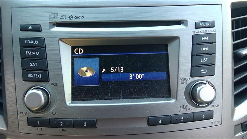 2012 Subaru Legacy Limited HD Radio Stereo Disc CD Player 86201AJ62A AMFM Oem