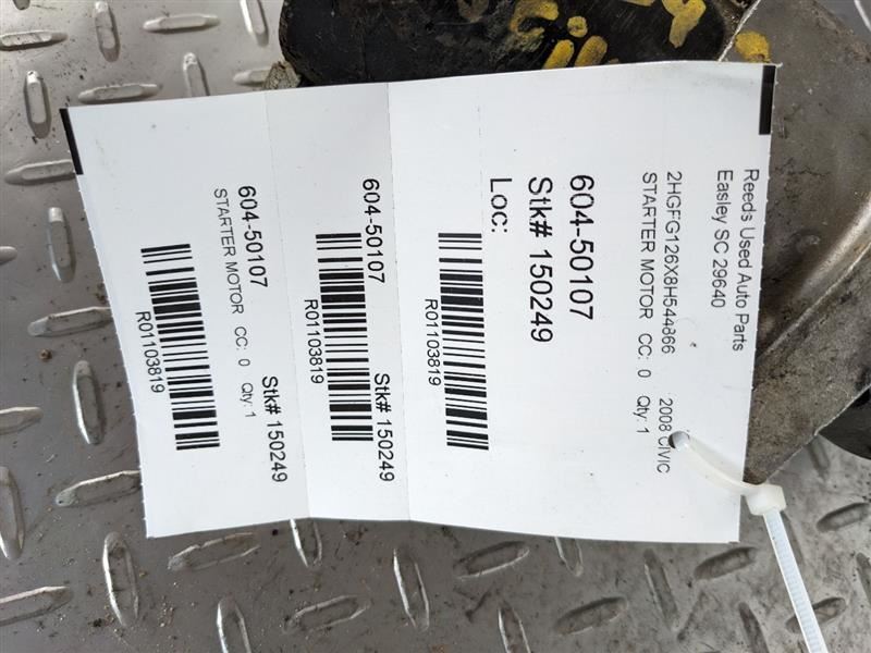 Starter Motor Mitsuba Manufacturer Fits 06-11 CIVIC 1103819