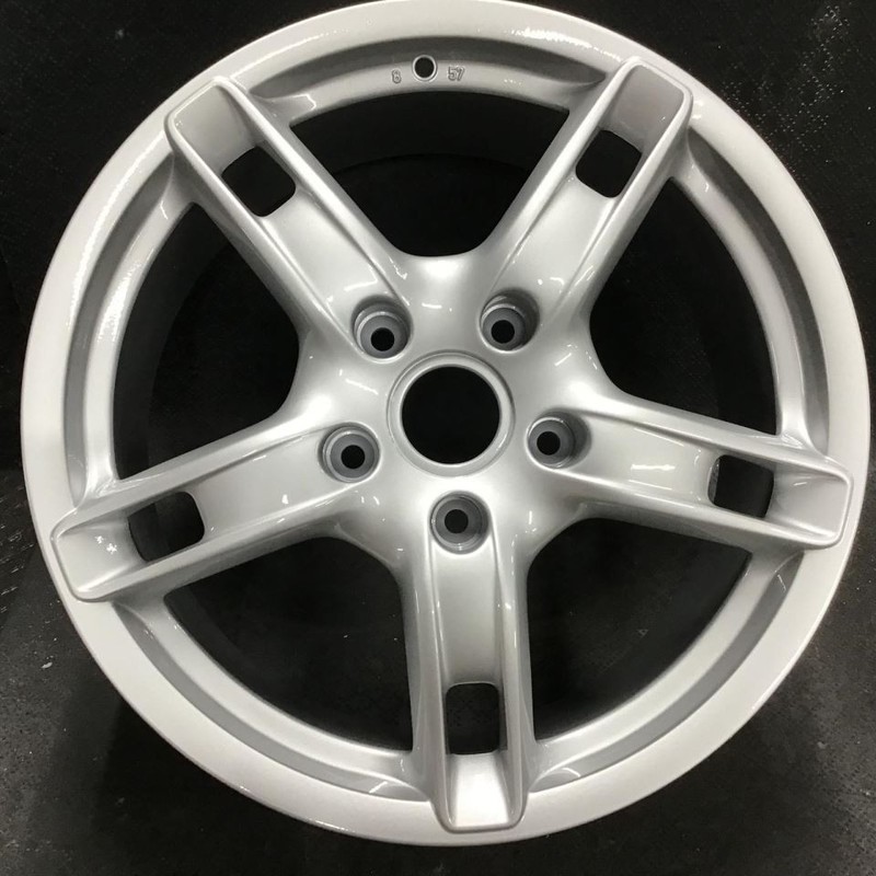 2005-2008 Porsche Boxter 67396 Wheel 18 x 8 5 Spoke Rim Silver 98736213600