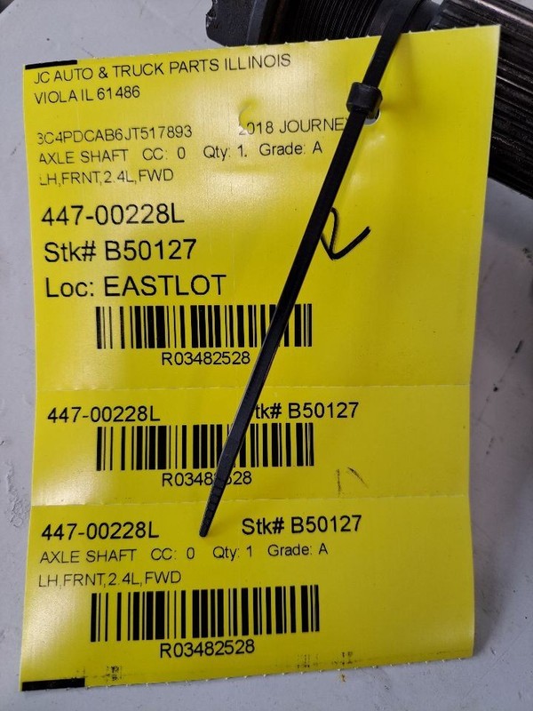 Driver Axle Shaft Front Axle FWD 2.4L Fits 11-20 JOURNEY 3482528