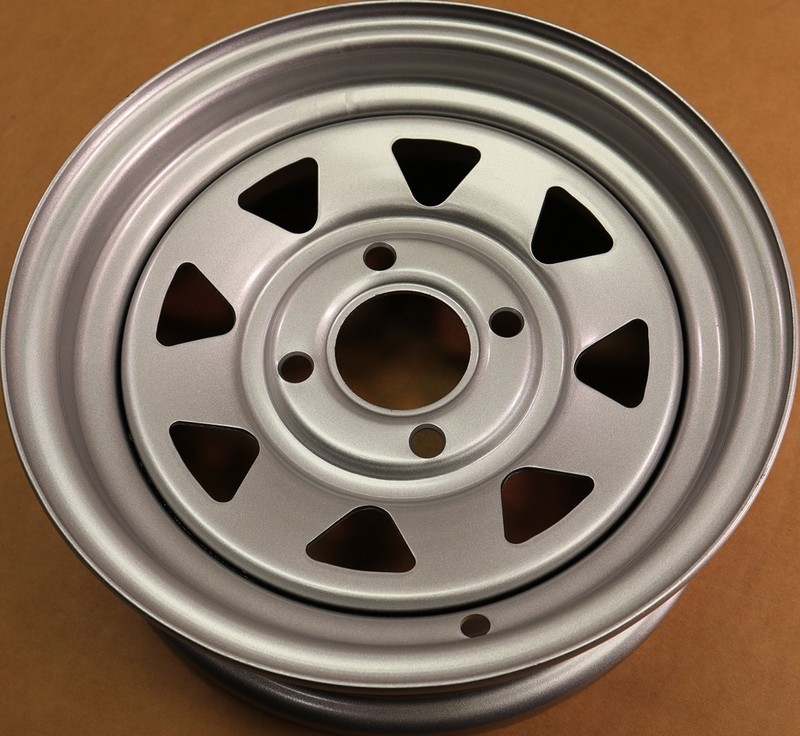 12 x 4 SILVER Wheel 2E3Z1007AB Ford Think Neighbor TH!NK Golf Cart NOS OEM