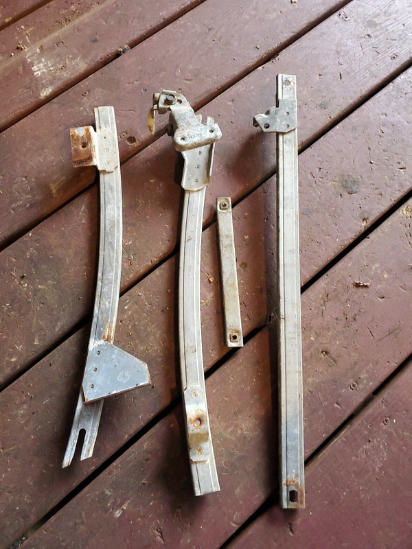 1969-70 Cadillac Sedan Deville door window regulator track passenger front